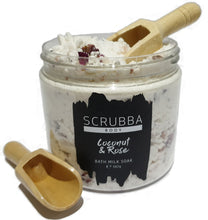 Load image into Gallery viewer, Scrubba Body Coconut & Rose Bath Milk Soak