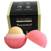 Load image into Gallery viewer, Scrubba Body Lip Balm PINK Peppermint Natural Lip Balm