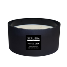 Load image into Gallery viewer, Scrubba Body Candle XL Tobacco + Oak Natural Soy Candle