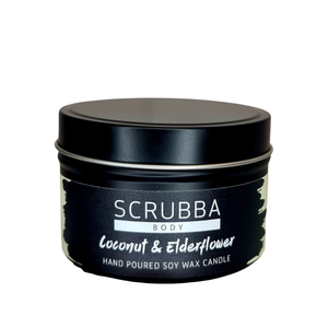 Scrubba Body Coconut & Elderflower Travel Candle Tin