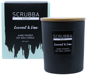 Scrubba Body Candle Coconut & Lime Natural Soy Candle