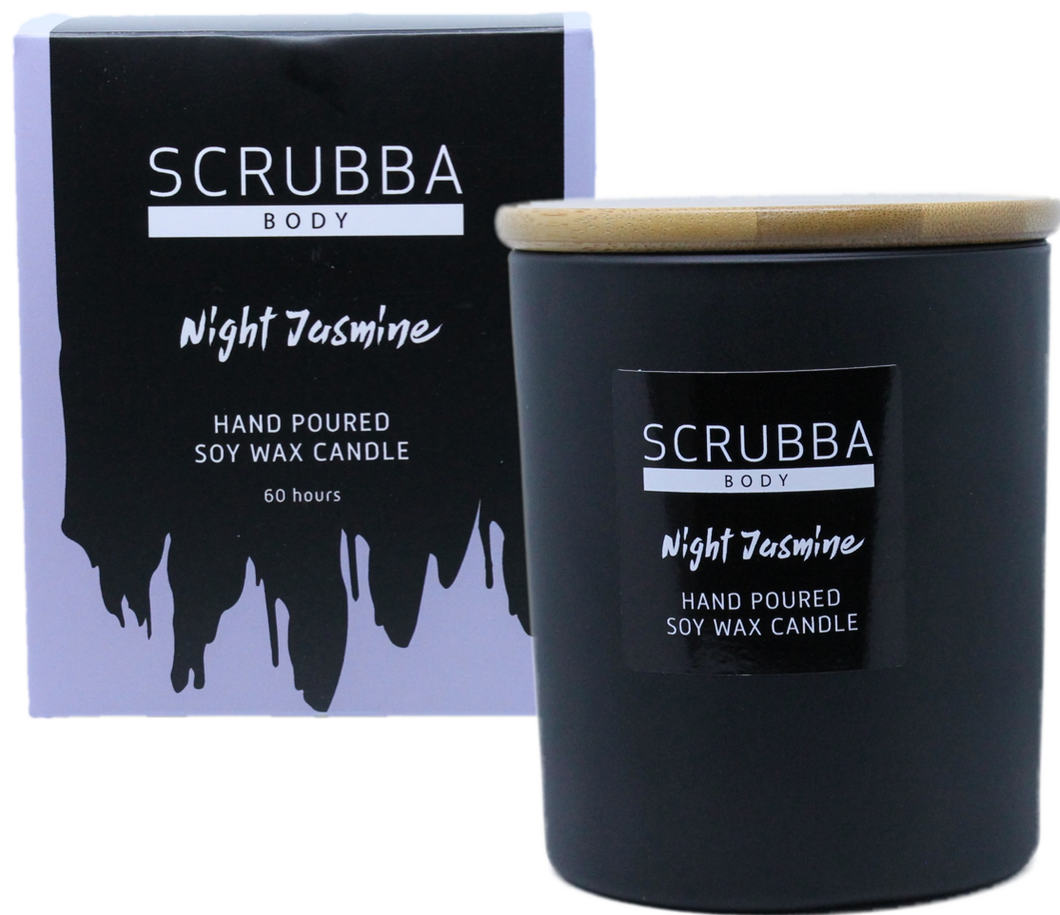 Scrubba Body Candle Night Jasmine Natural Soy Candle