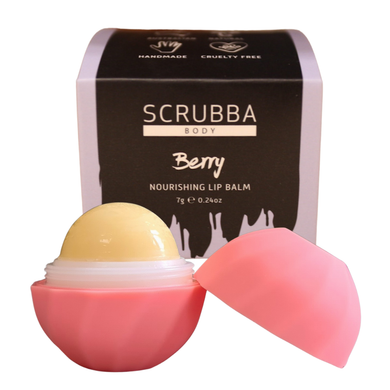 Scrubba Body Lip Balm PINK Berry Natural Lip Balm