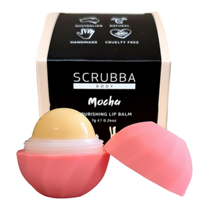 Scrubba Body Lip Balm PINK Mocha Natural Lip Balm