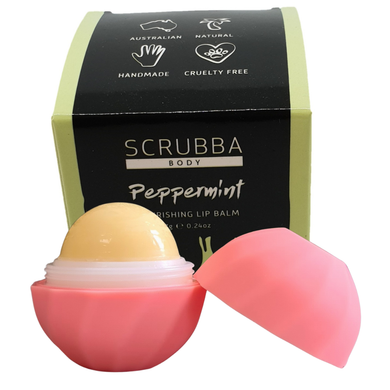 Scrubba Body Lip Balm PINK Peppermint Natural Lip Balm