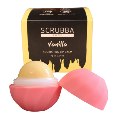 Scrubba Body Lip Balm PINK Vanilla Natural Lip Balm